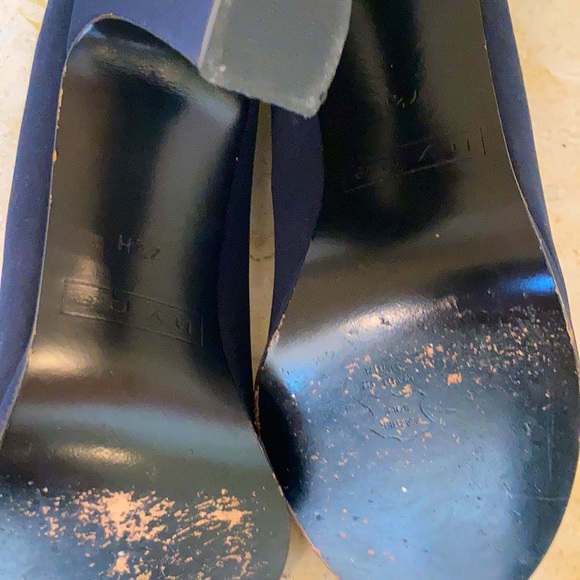 Hype Navy Open Toe Heels - Picture 3 of 4